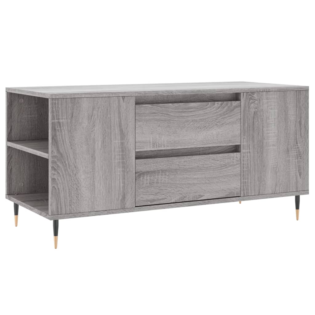 vidaXL Coffee Table Grey Sonoma 102x44,5x50 cm Engineered Wood