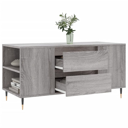 vidaXL Coffee Table Grey Sonoma 102x44,5x50 cm Engineered Wood