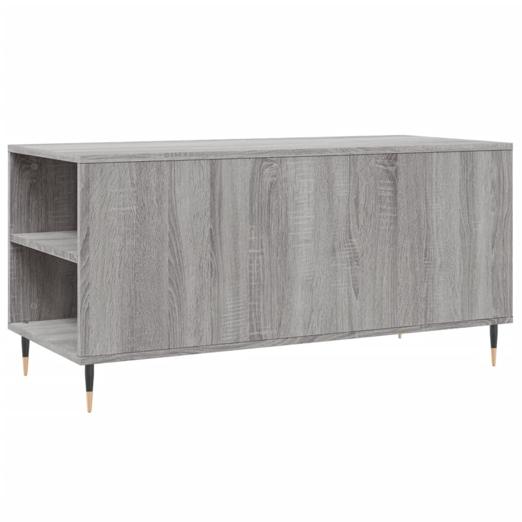 vidaXL Coffee Table Grey Sonoma 102x44.5x50 cm Engineered Wood