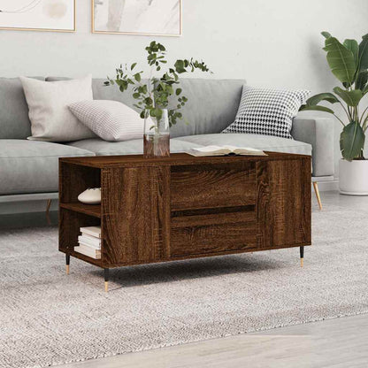 vidaXL Coffee Table Brown Oak 102x44,5x50 cm Engineered Wood