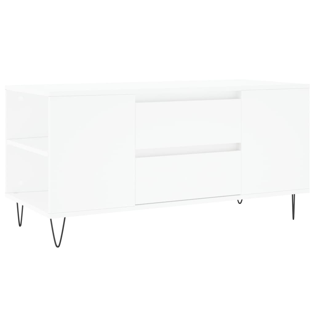 vidaXL Coffee Table White 102x44,5x50 cm Engineered Wood