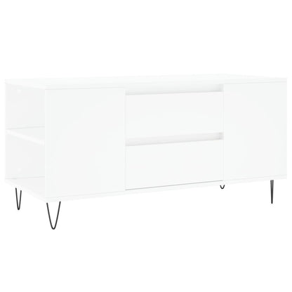 vidaXL Coffee Table White 102x44,5x50 cm Engineered Wood