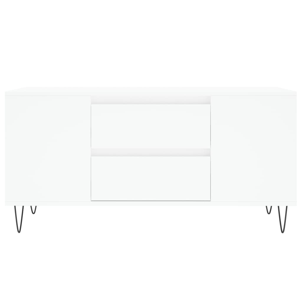 vidaXL Coffee Table White 102x44.5x50 cm Engineered Wood