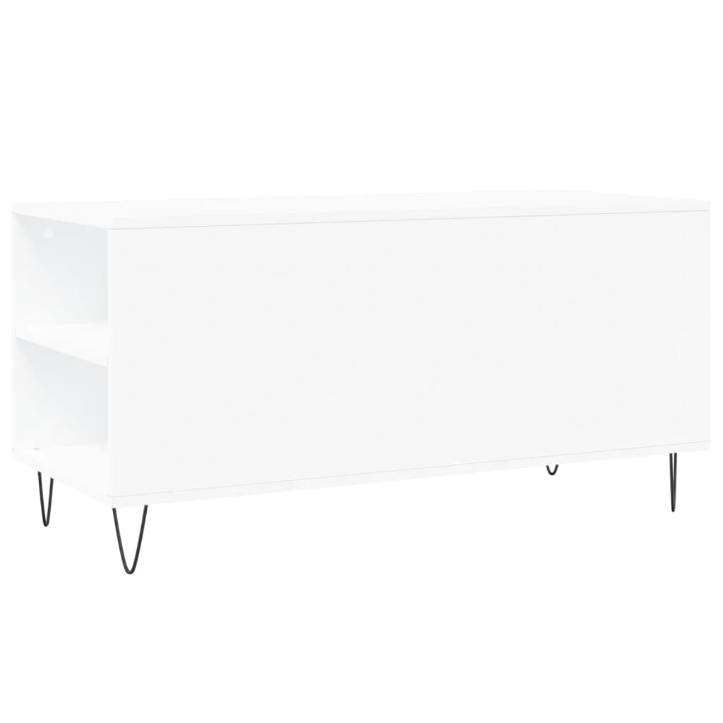 vidaXL Coffee Table White 102x44.5x50 cm Engineered Wood