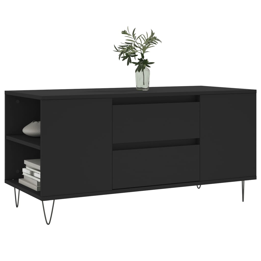 vidaXL Coffee Table Black 102x44.5x50 cm Engineered Wood