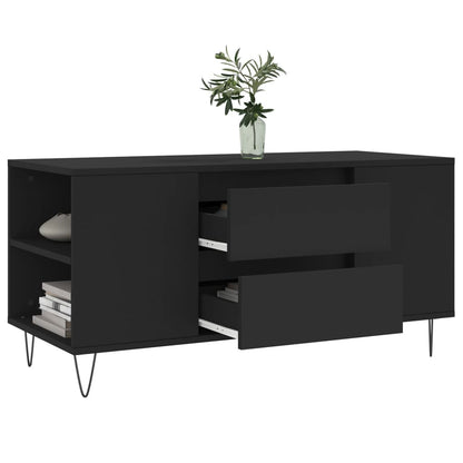 vidaXL Coffee Table Black 102x44.5x50 cm Engineered Wood