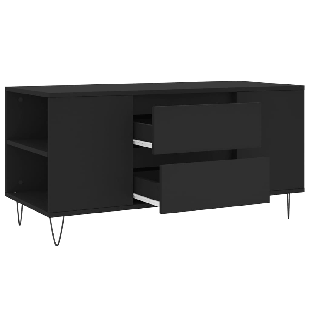 vidaXL Coffee Table Black 102x44,5x50 cm Engineered Wood
