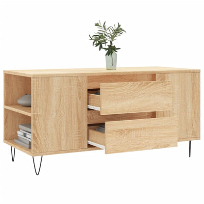 vidaXL Coffee Table Sonoma Oak 102x44,5x50 cm Engineered Wood