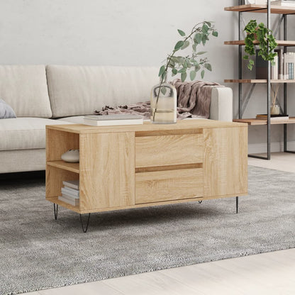 vidaXL Coffee Table Sonoma Oak 102x44,5x50 cm Engineered Wood