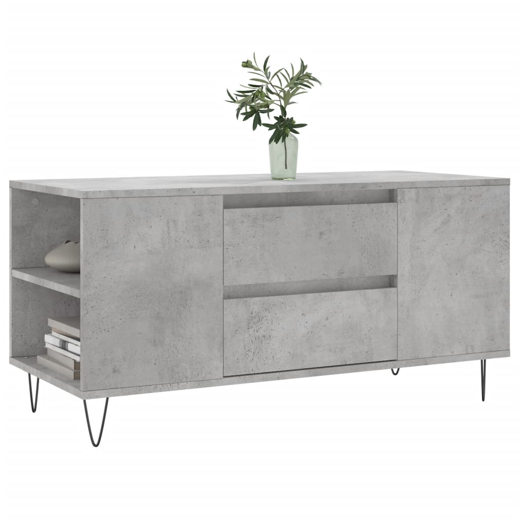 vidaXL Coffee Table Concrete Grey 102x44.5x50 cm Engineered Wood