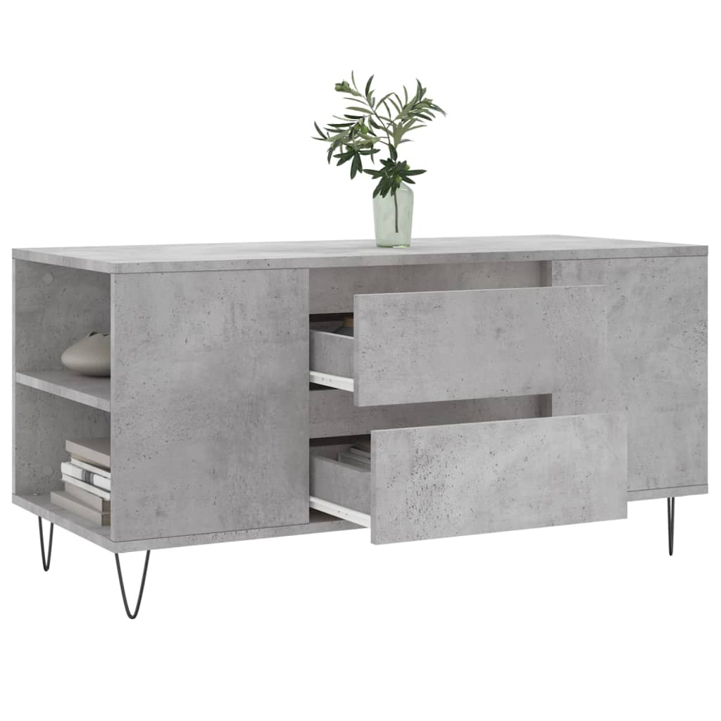 vidaXL Coffee Table Concrete Grey 102x44,5x50 cm Engineered Wood
