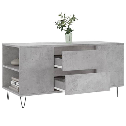 vidaXL Coffee Table Concrete Grey 102x44,5x50 cm Engineered Wood