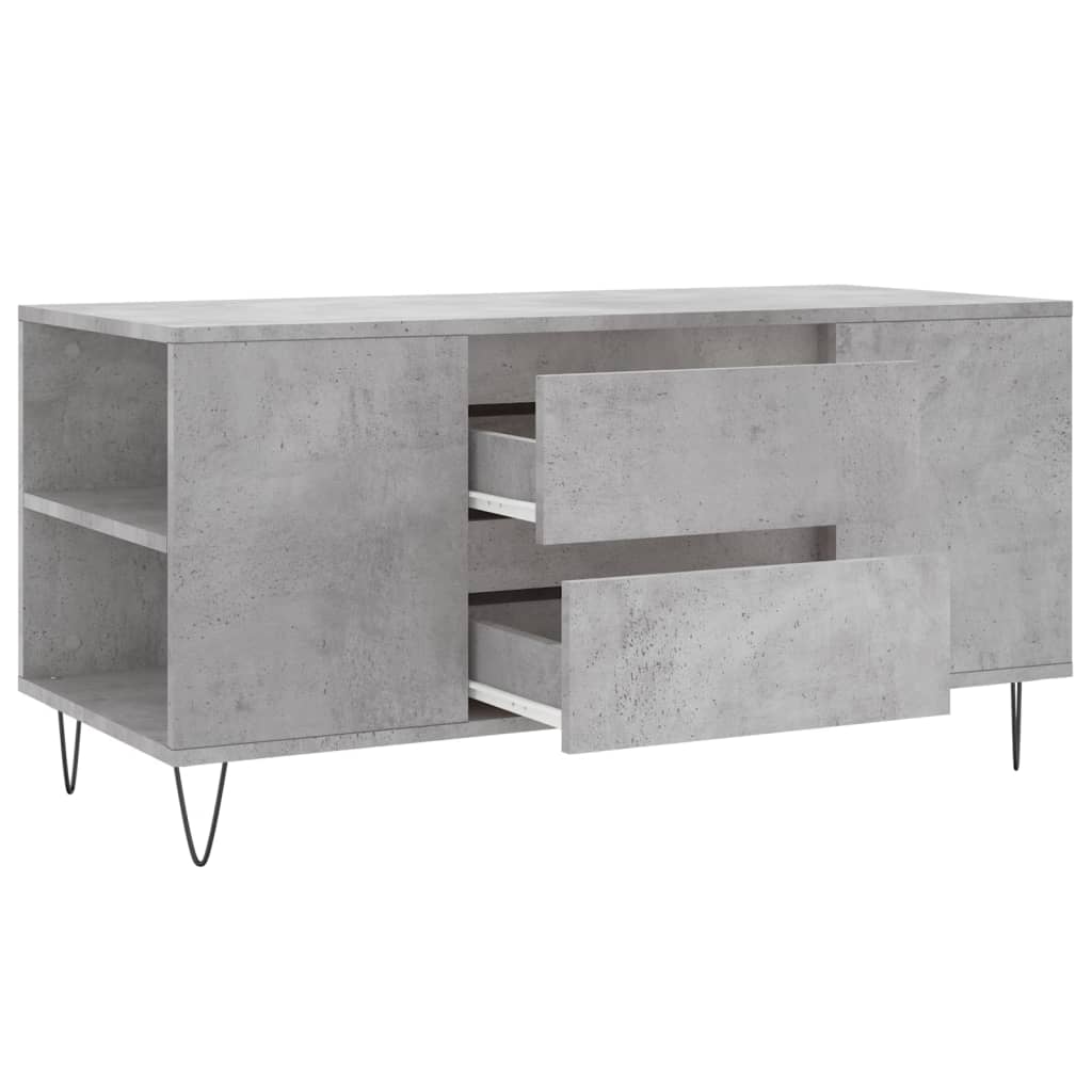 vidaXL Coffee Table Concrete Grey 102x44,5x50 cm Engineered Wood