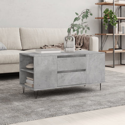 vidaXL Coffee Table Concrete Grey 102x44,5x50 cm Engineered Wood