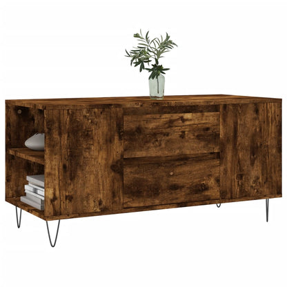 vidaXL Coffee Table Smoked Oak 102x44,5x50 cm Engineered Wood