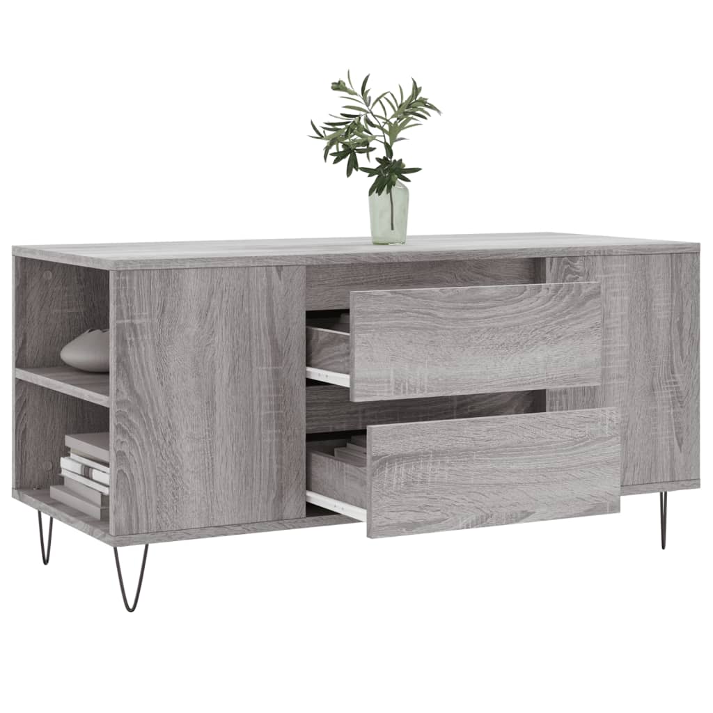 vidaXL Coffee Table Grey Sonoma 102x44.5x50 cm Engineered Wood