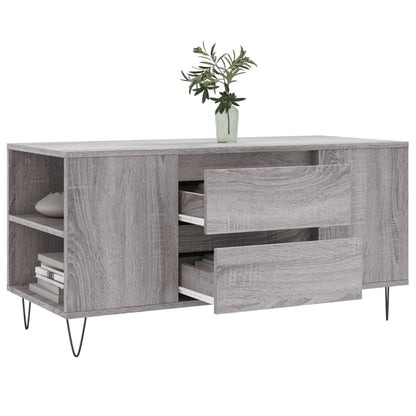 vidaXL Coffee Table Grey Sonoma 102x44.5x50 cm Engineered Wood