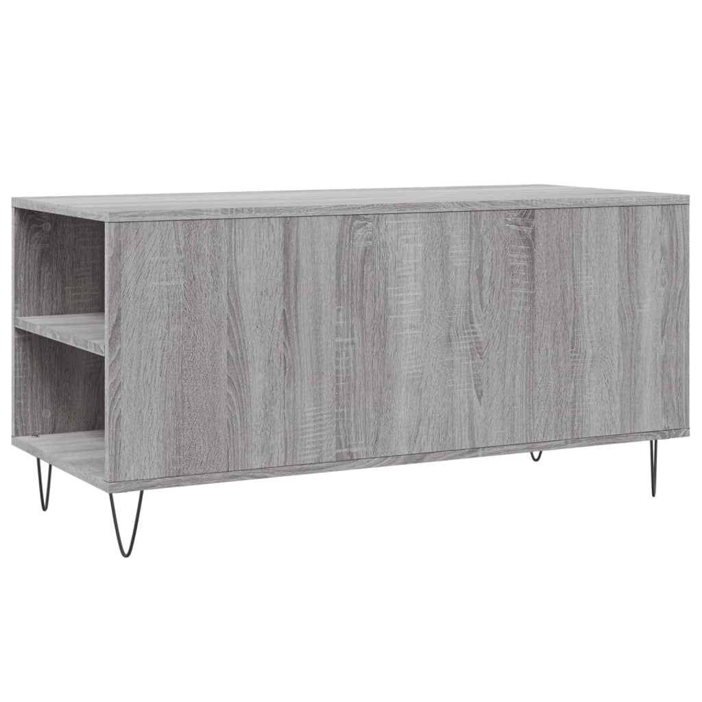 vidaXL Coffee Table Grey Sonoma 102x44.5x50 cm Engineered Wood