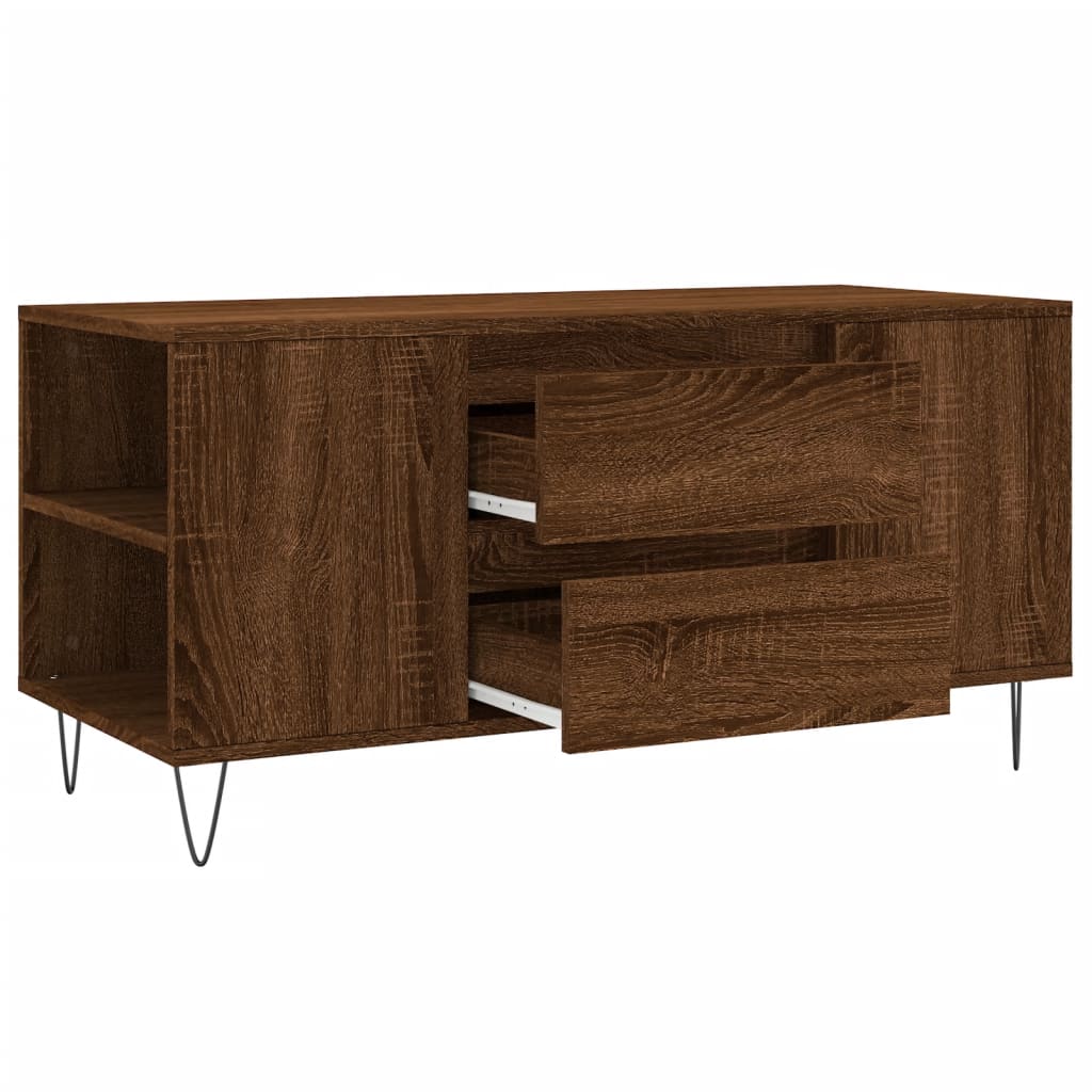 vidaXL Coffee Table Brown Oak 102x44,5x50 cm Engineered Wood
