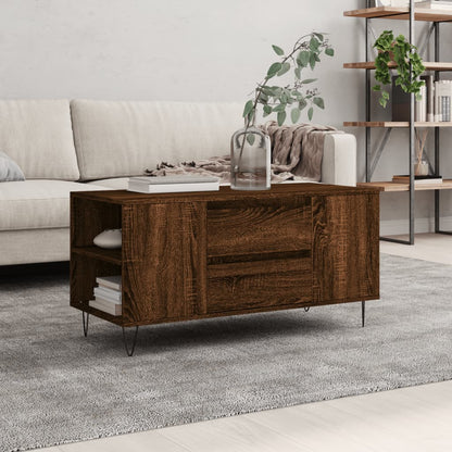 vidaXL Coffee Table Brown Oak 102x44,5x50 cm Engineered Wood