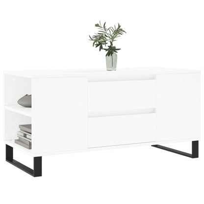 vidaXL Coffee Table White 102x44,5x50 cm Engineered Wood