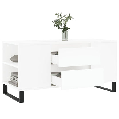 vidaXL Coffee Table White 102x44,5x50 cm Engineered Wood