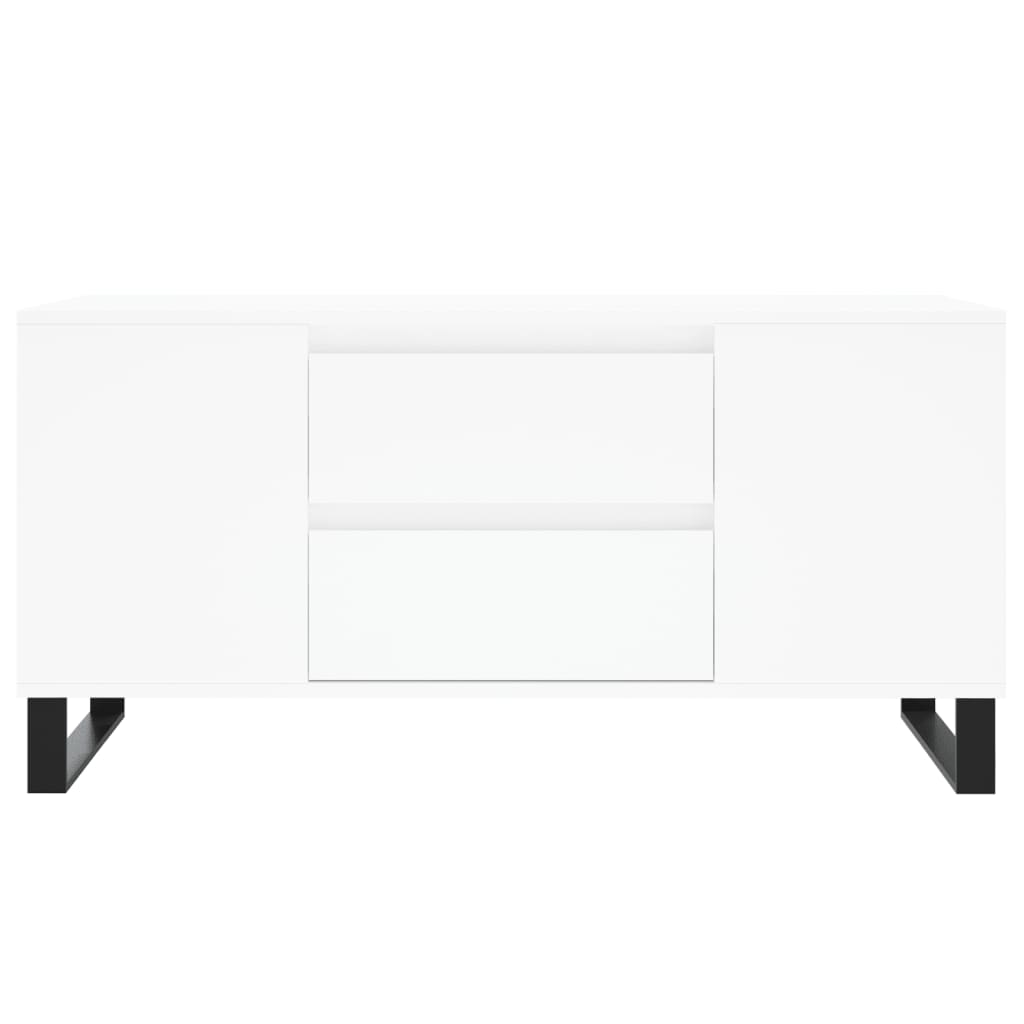 vidaXL Coffee Table White 102x44.5x50 cm Engineered Wood
