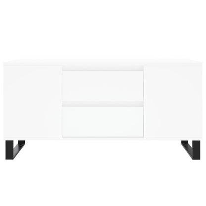 vidaXL Coffee Table White 102x44.5x50 cm Engineered Wood