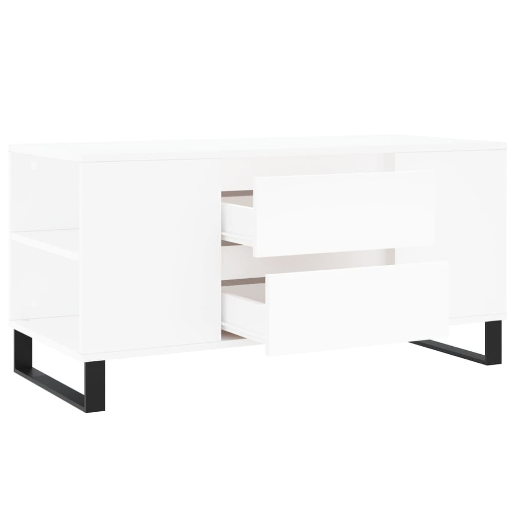 vidaXL Coffee Table White 102x44,5x50 cm Engineered Wood