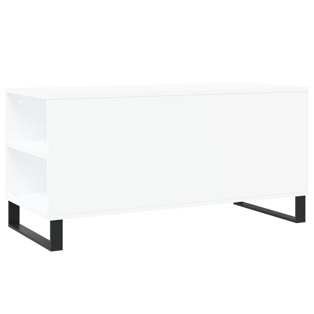 vidaXL Coffee Table White 102x44.5x50 cm Engineered Wood