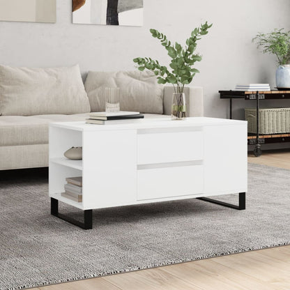 vidaXL Coffee Table White 102x44,5x50 cm Engineered Wood
