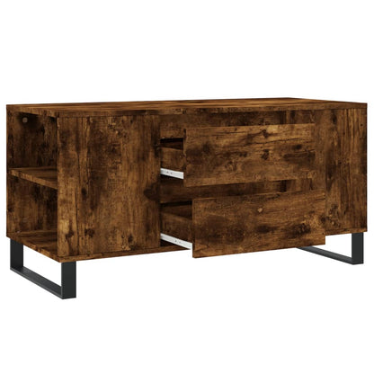 vidaXL Coffee Table Smoked Oak 102x44,5x50 cm Engineered Wood