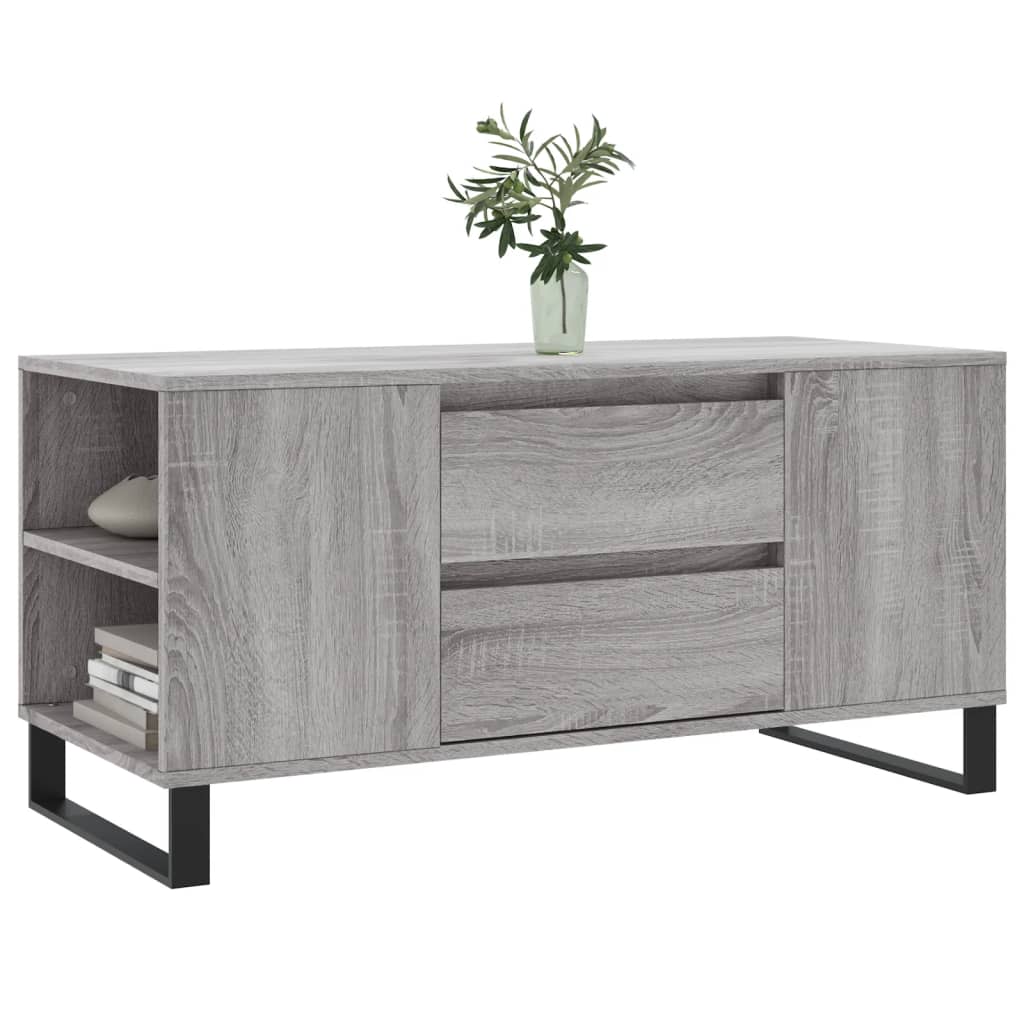 vidaXL Coffee Table Grey Sonoma 102x44,5x50 cm Engineered Wood