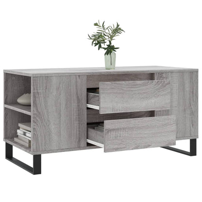 vidaXL Coffee Table Grey Sonoma 102x44,5x50 cm Engineered Wood