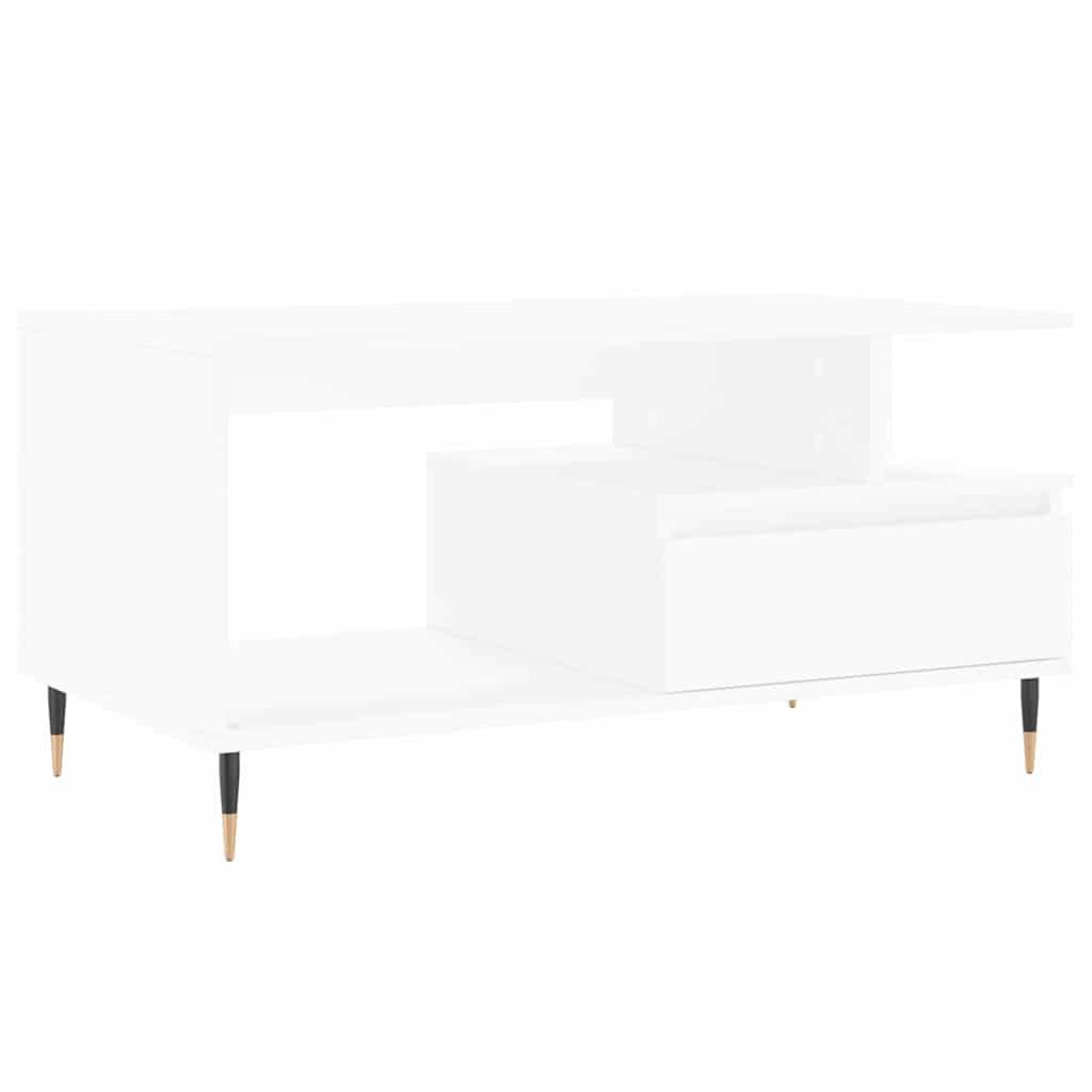 vidaXL Coffee Table White 90x49x45 cm Engineered Wood