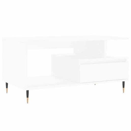 vidaXL Coffee Table White 90x49x45 cm Engineered Wood