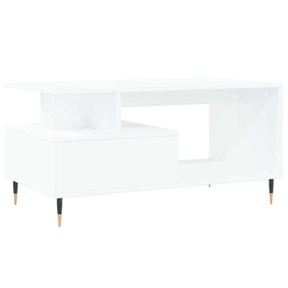 vidaXL Coffee Table White 90x49x45 cm Engineered Wood