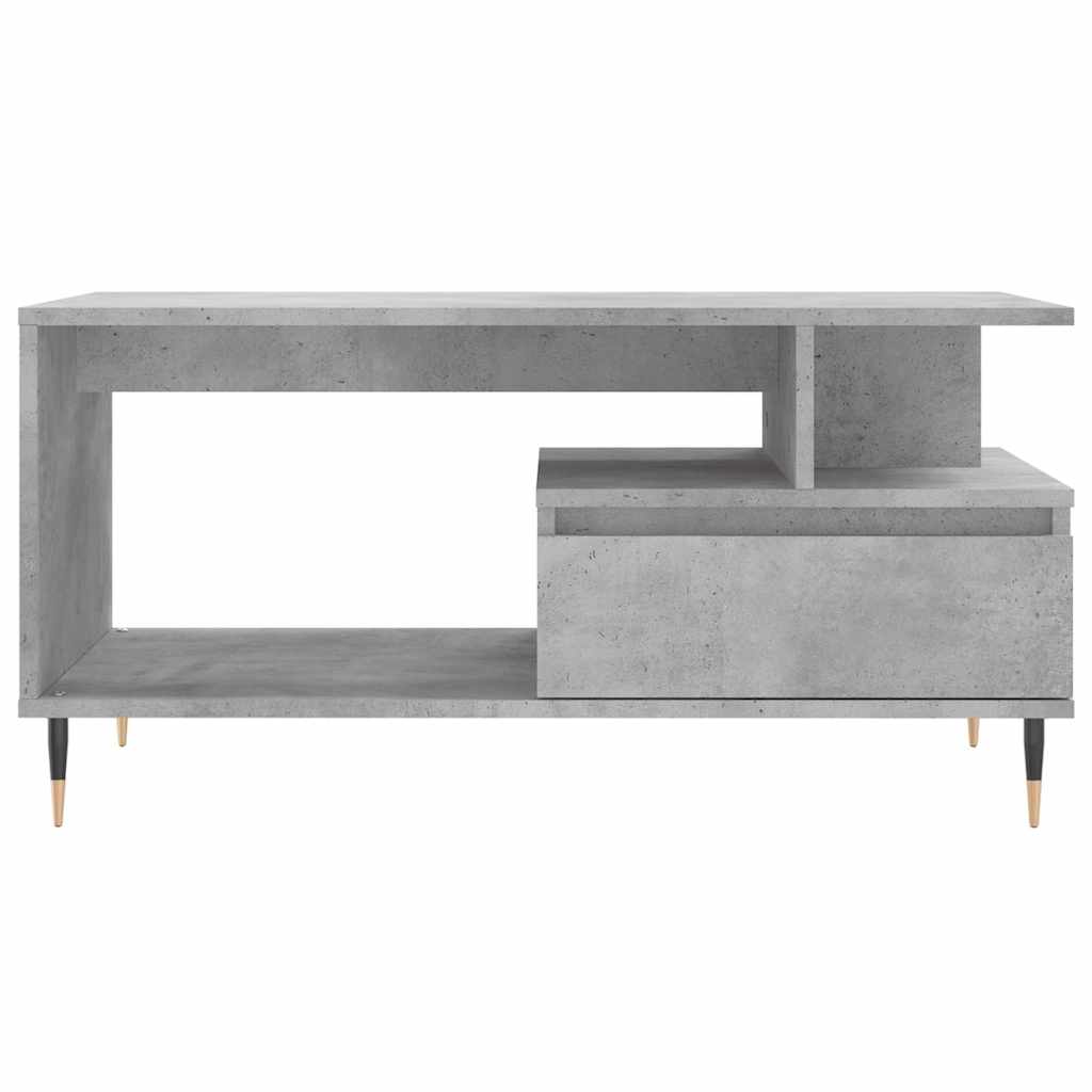 vidaXL Coffee Table Concrete Grey 90x49x45 cm Engineered Wood