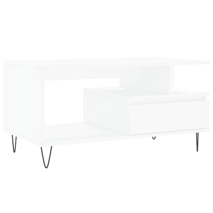 vidaXL Coffee Table White 90x49x45 cm Engineered Wood