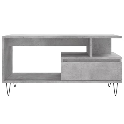 vidaXL Coffee Table Concrete Grey 90x49x45 cm Engineered Wood