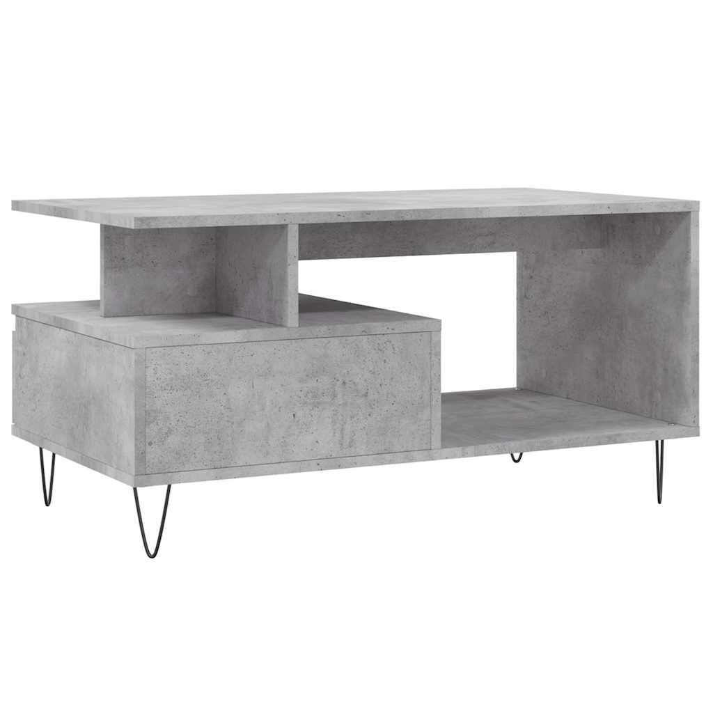 vidaXL Coffee Table Concrete Grey 90x49x45 cm Engineered Wood