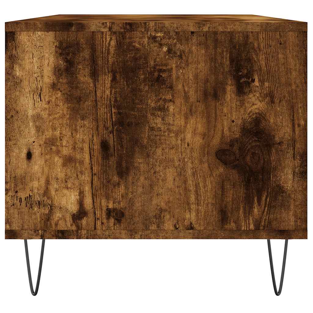 vidaXL Coffee Table Smoked Oak 90x49x45 cm Engineered Wood
