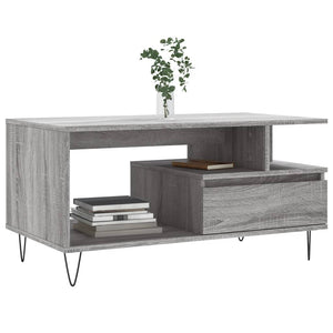 vidaXL Coffee Table Grey Sonoma 90x49x45 cm Engineered Wood