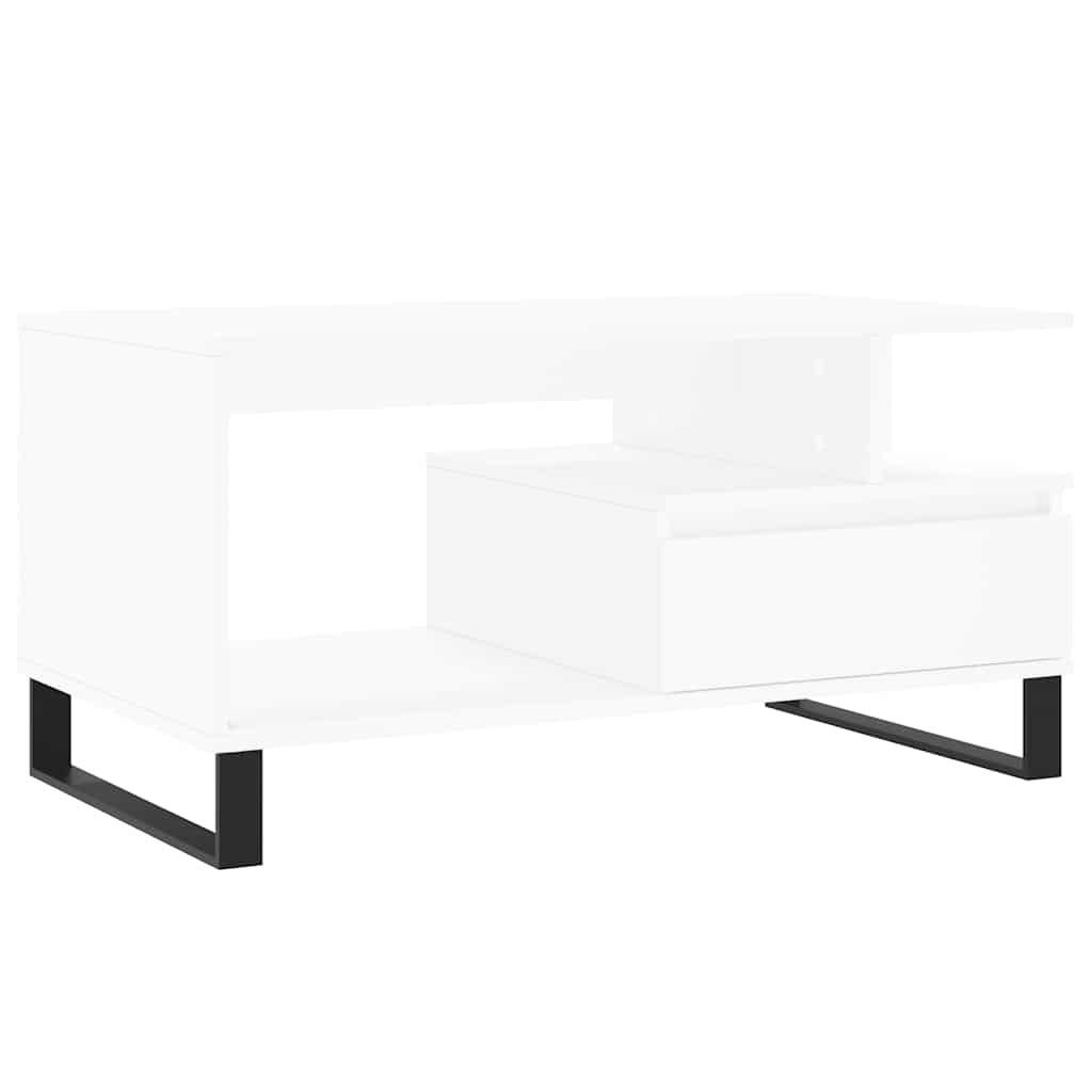 vidaXL Coffee Table White 90x49x45 cm Engineered Wood