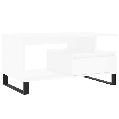 vidaXL Coffee Table White 90x49x45 cm Engineered Wood