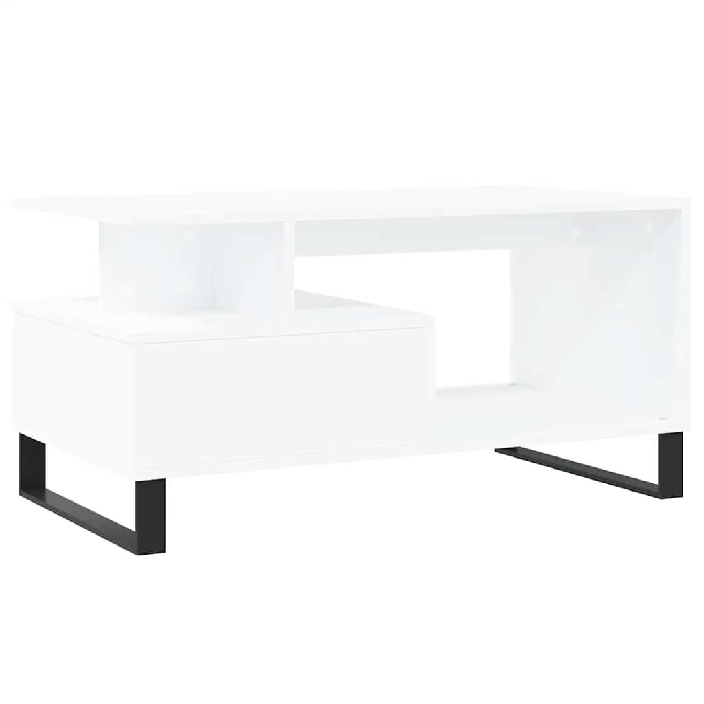 vidaXL Coffee Table White 90x49x45 cm Engineered Wood