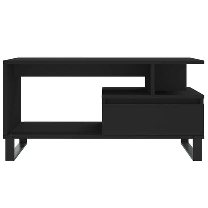vidaXL Coffee Table Black 90x49x45 cm Engineered Wood