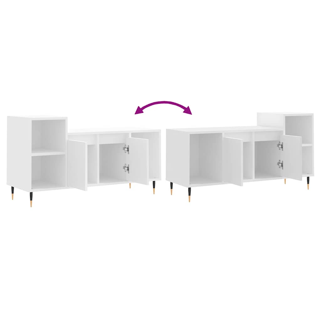 vidaXL TV Cabinet White 100x35x55 cm Engineered Wood