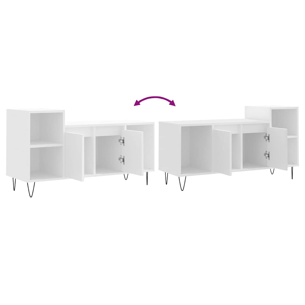 vidaXL TV Cabinet White 100x35x55 cm Engineered Wood