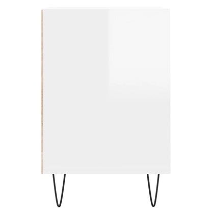 vidaXL TV Cabinet High Gloss White 100x35x55 cm Engineered Wood